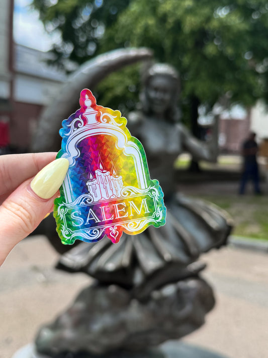 Nocturne Lantern Sticker – Prismatic Rainbow Pride Edition