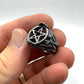 Medusa Pentacle Ring in Sterling Silver