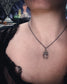Small Pink Chalcedony Death by Ribbons Pendant by Uneven Creations x Olivia Faust
