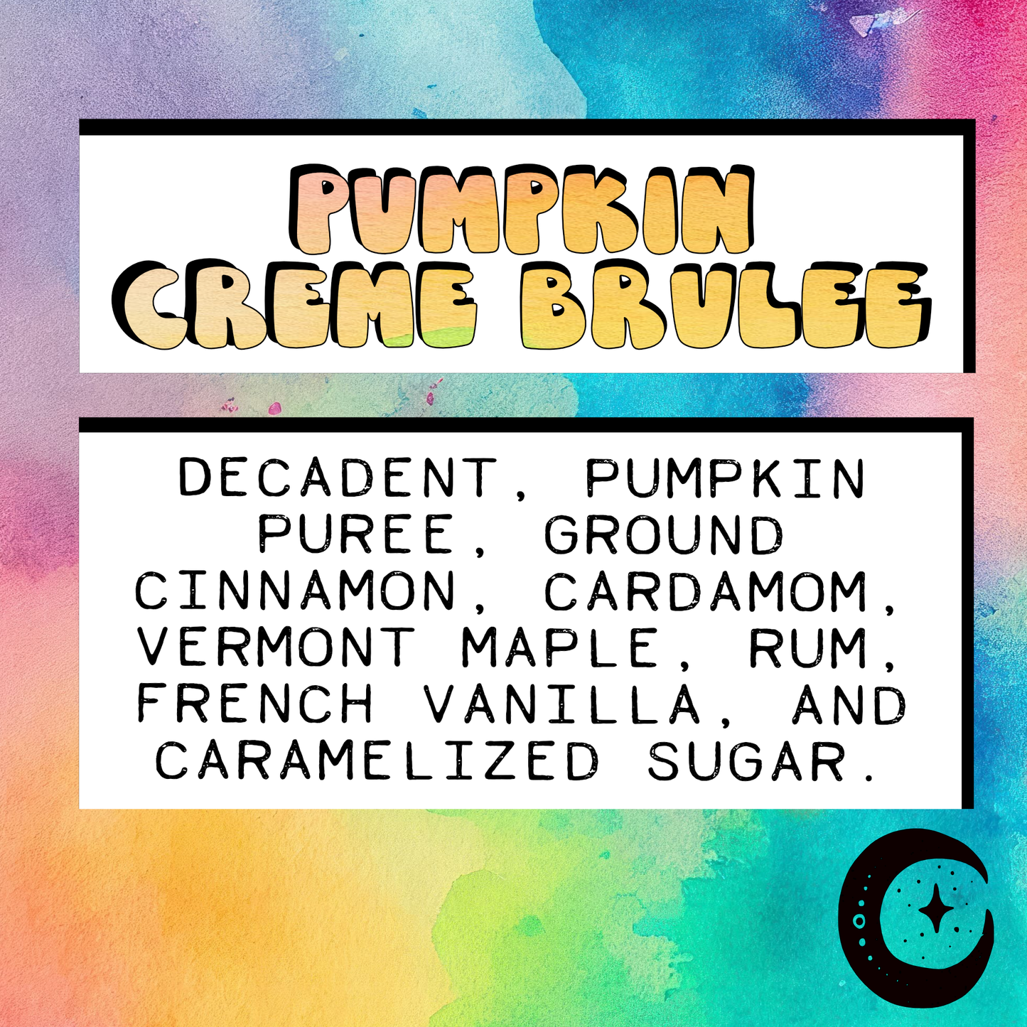 Pumpkin Cream Brulee |  Backflow Incense Cones