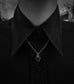 Black Onyx Sword-Pierced Heart Necklace