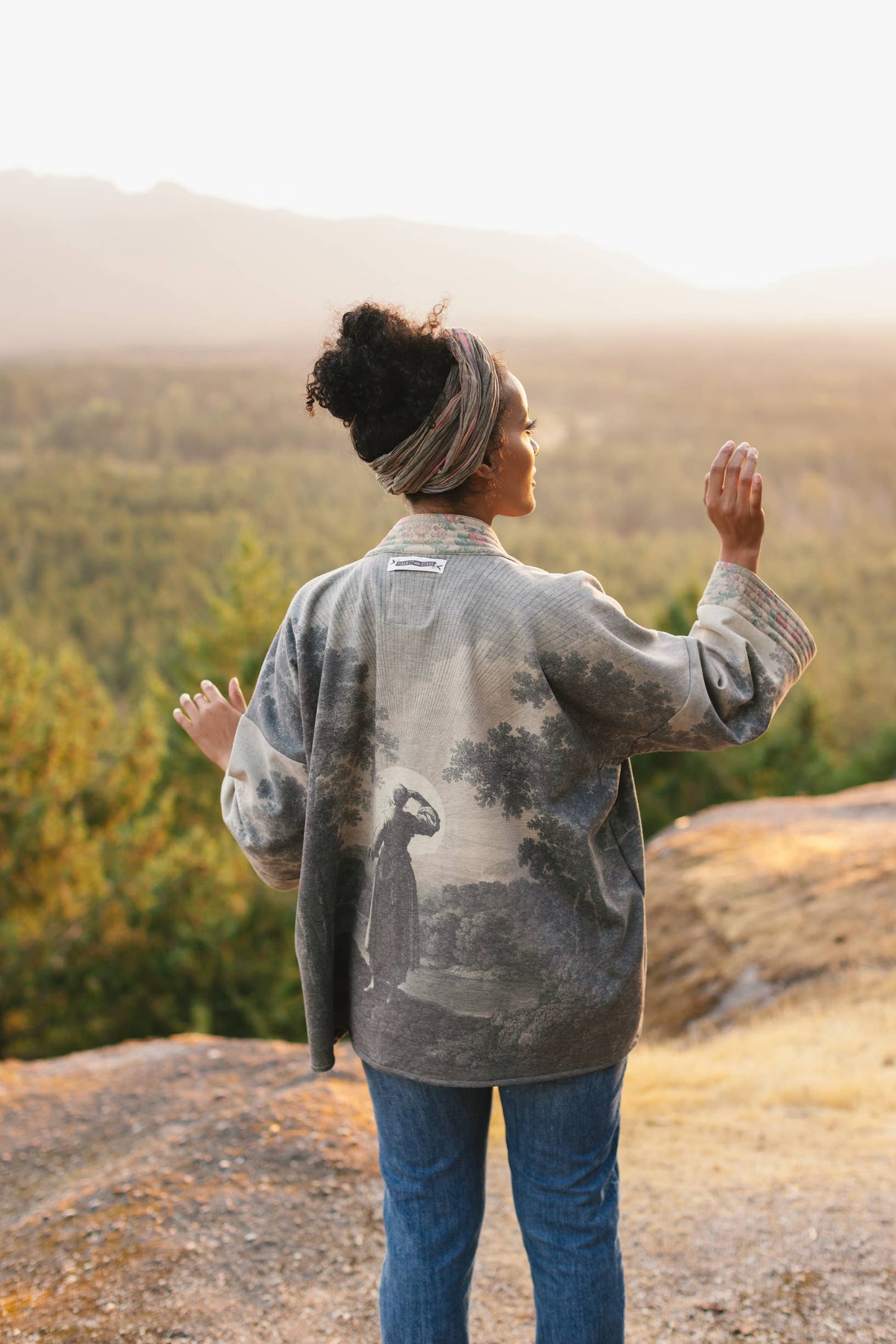 Still I Rise Fleece Cottage Cardigan Kimono Jacket