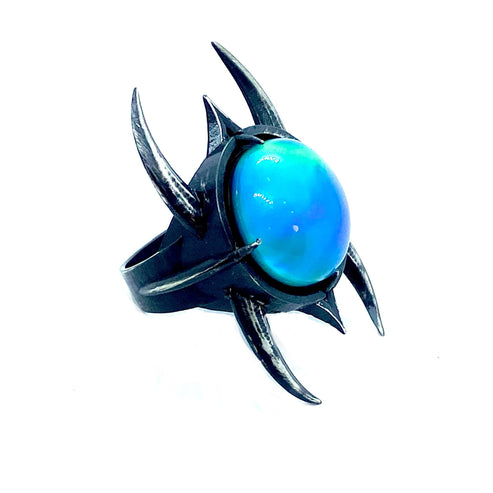 Icerend Aurora Opal Ring Sterling Silver