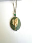 Green Lily Of The Valley Cameo Necklace