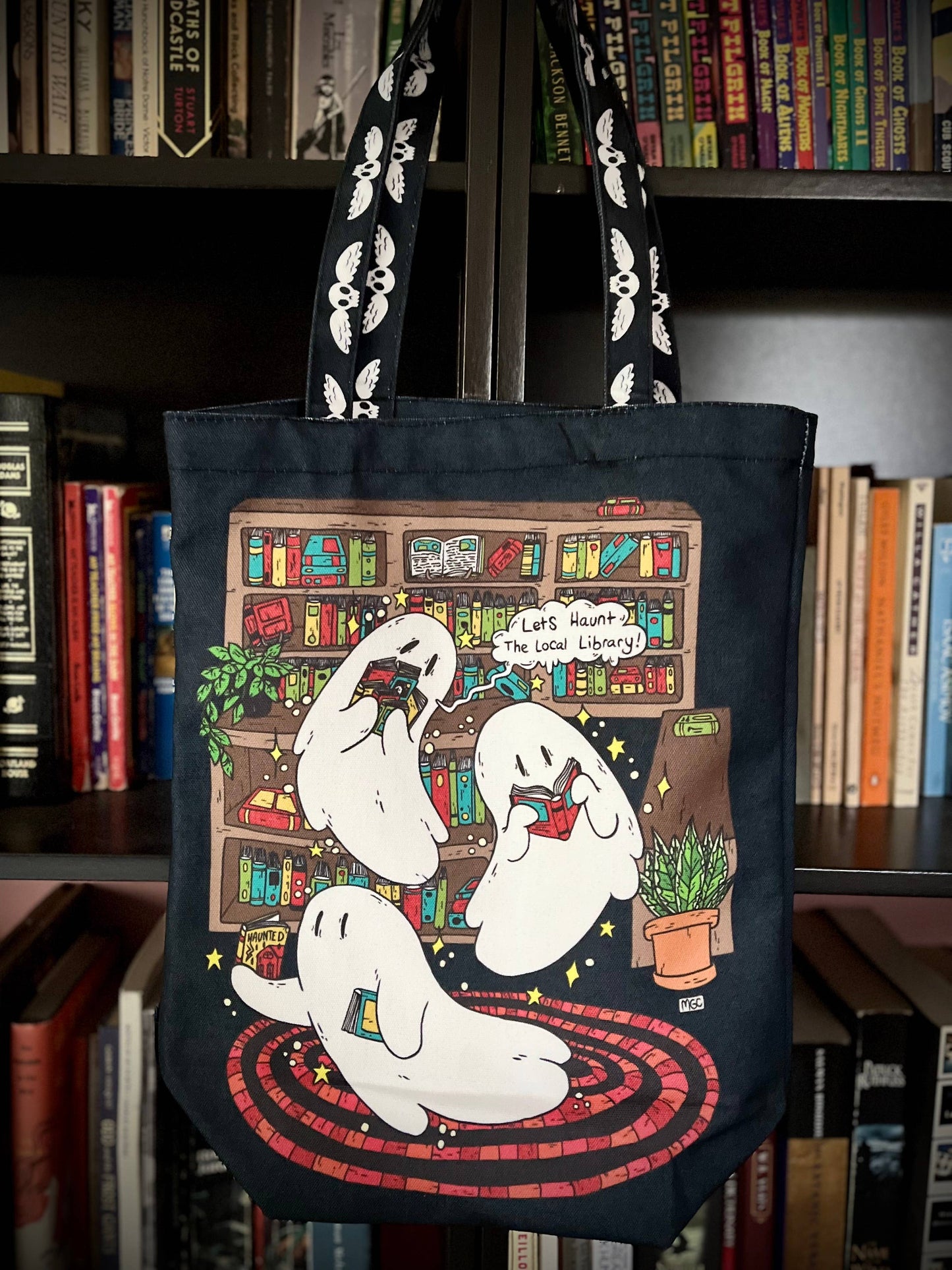 Haunt the Local Library Tote by Still Dead Art