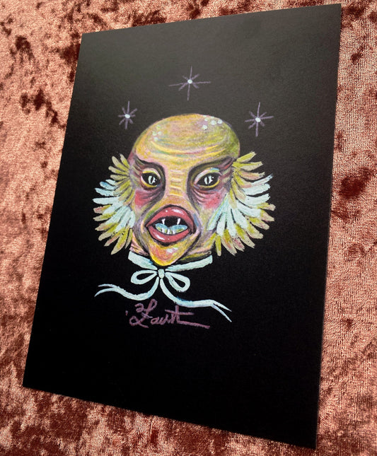 Black Lagoon Creature 5x7 Art Print by Olivia Faust