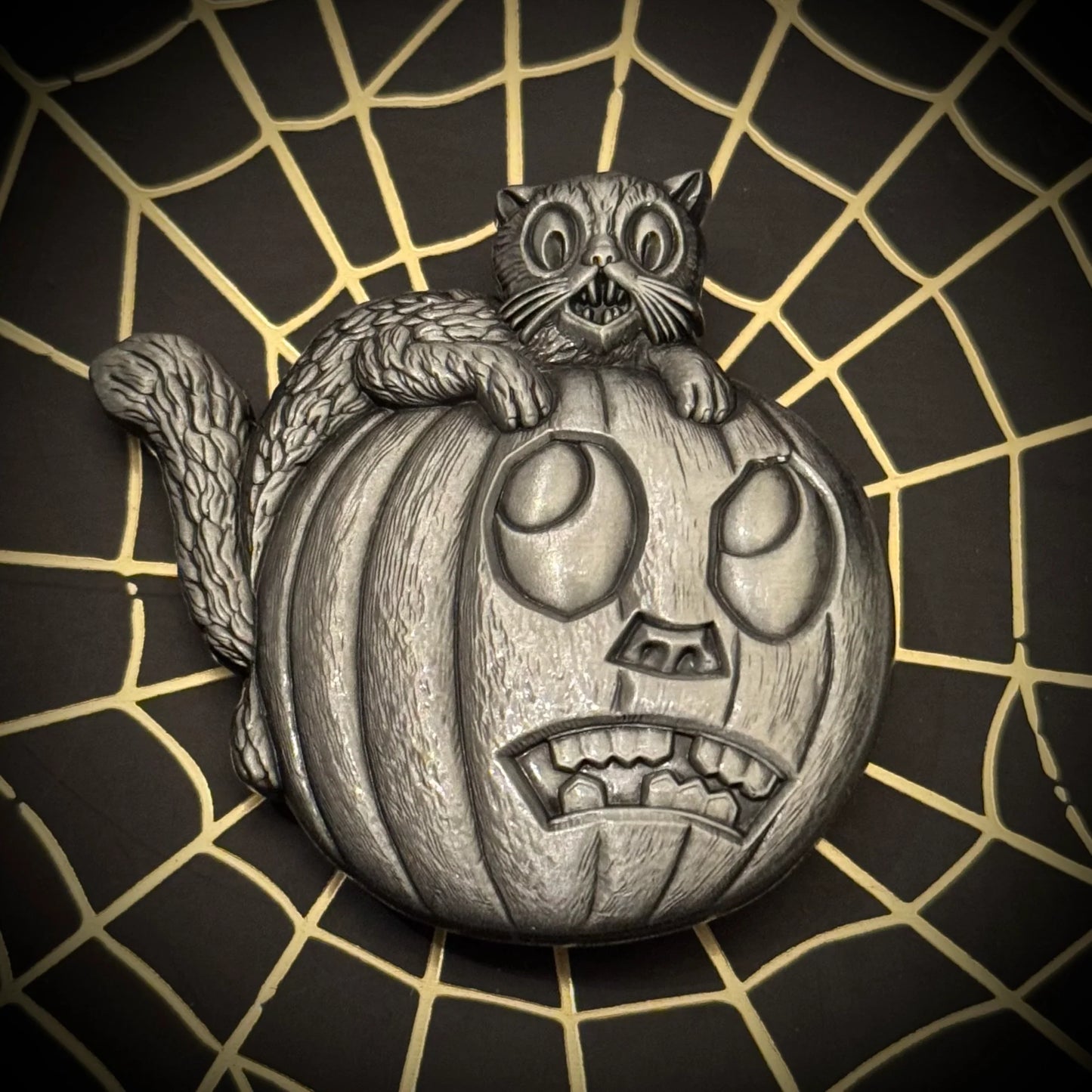 Velvet Apparition Antiqued Halloween Pin Collection