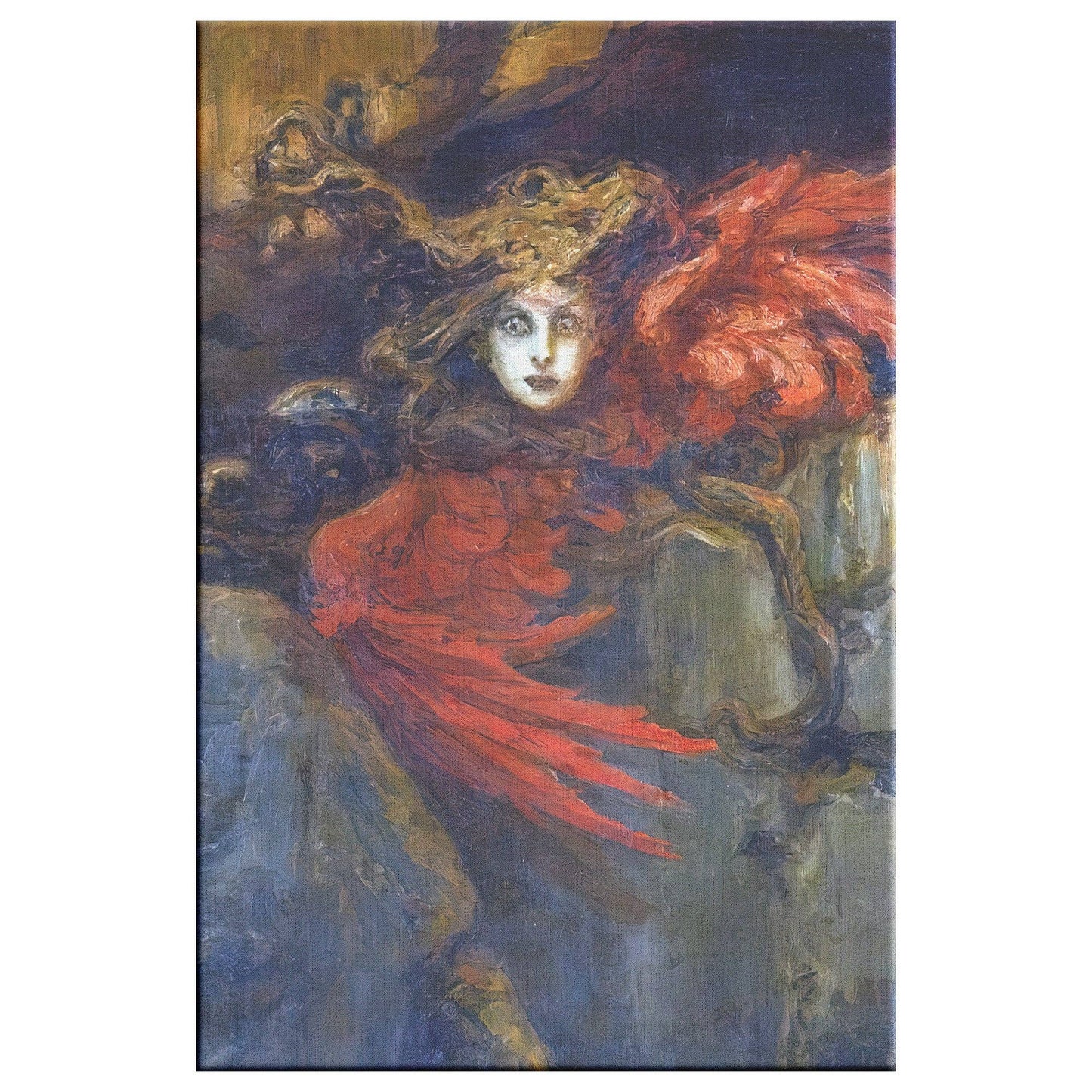 "Medusa" by Wilhelm Kotarbiński Rectangle Canvas Wrap