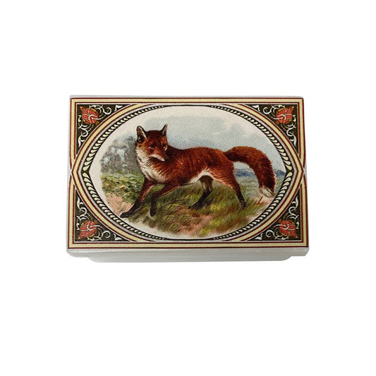 Red Fox Printed Soapstone Box