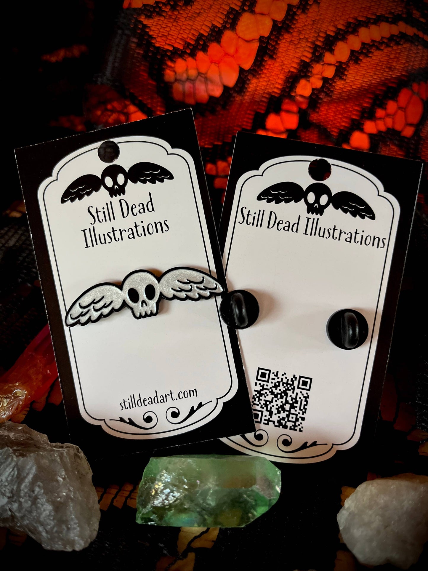 Memento Mori Enamel Pin by Still Dead Art