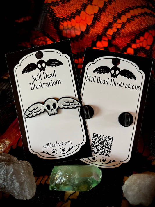 Memento Mori Enamel Pin by Still Dead Art