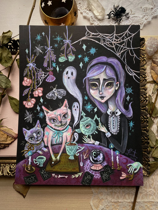 The Ghost Tea Party 8.5 x 11 Art Print by Olivia Faust