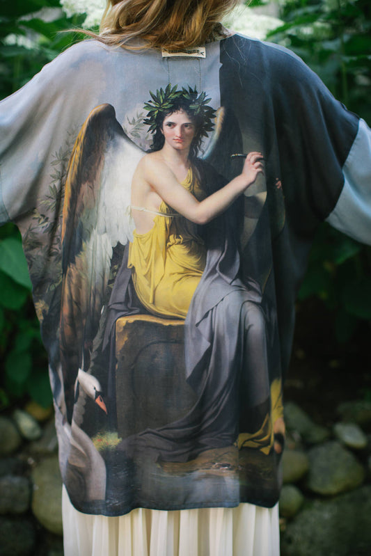 Reverie Matinée Duster Kimono w/ Muses and Swan