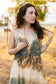 Awakening Bohéme Printed Long Maxi Slip Dress w/ Landscape