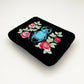 Beetle and Flowers - Sanctuary Embroidered Velvet Everything Pouch