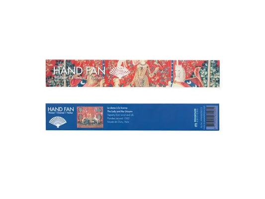 The Lady and The Unicorn Tapestry Bamboo Hand Fan