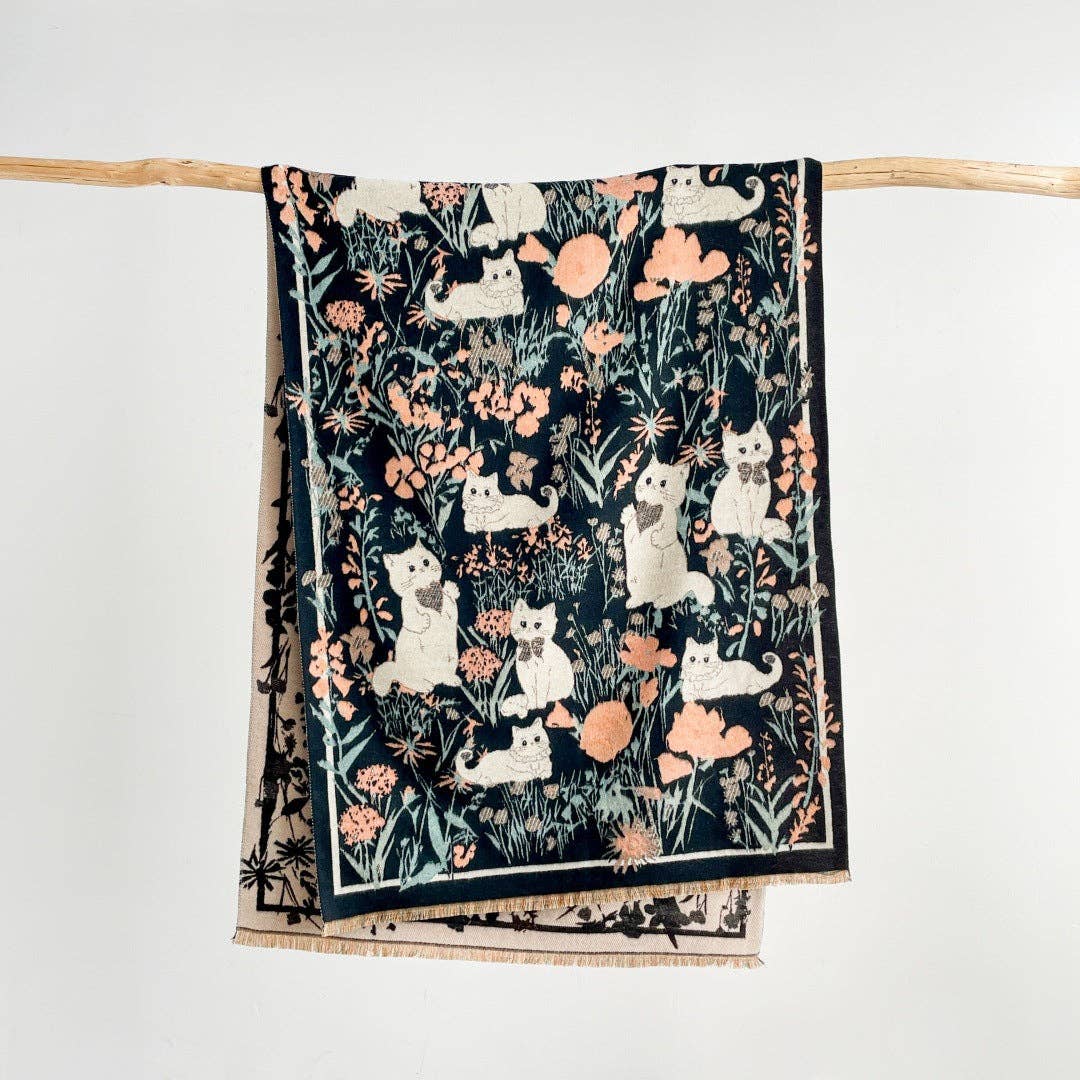 Cute Cat Scarf Shawl
