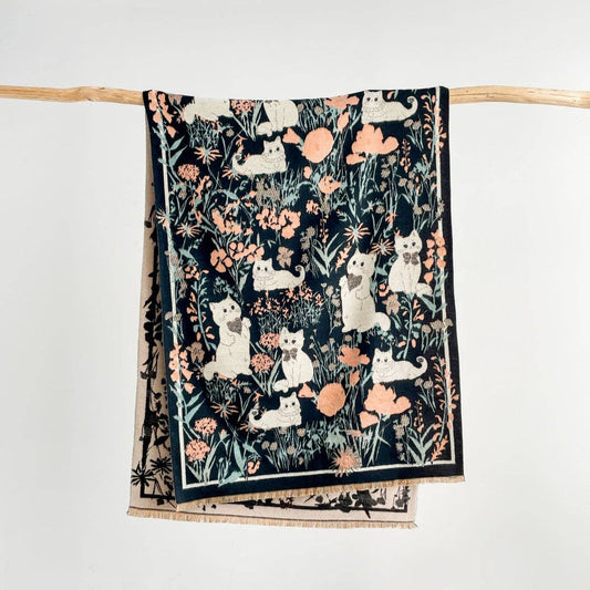 Cute Cat Scarf Shawl
