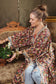 Art of Life Kimono w/ Flower Palette Print