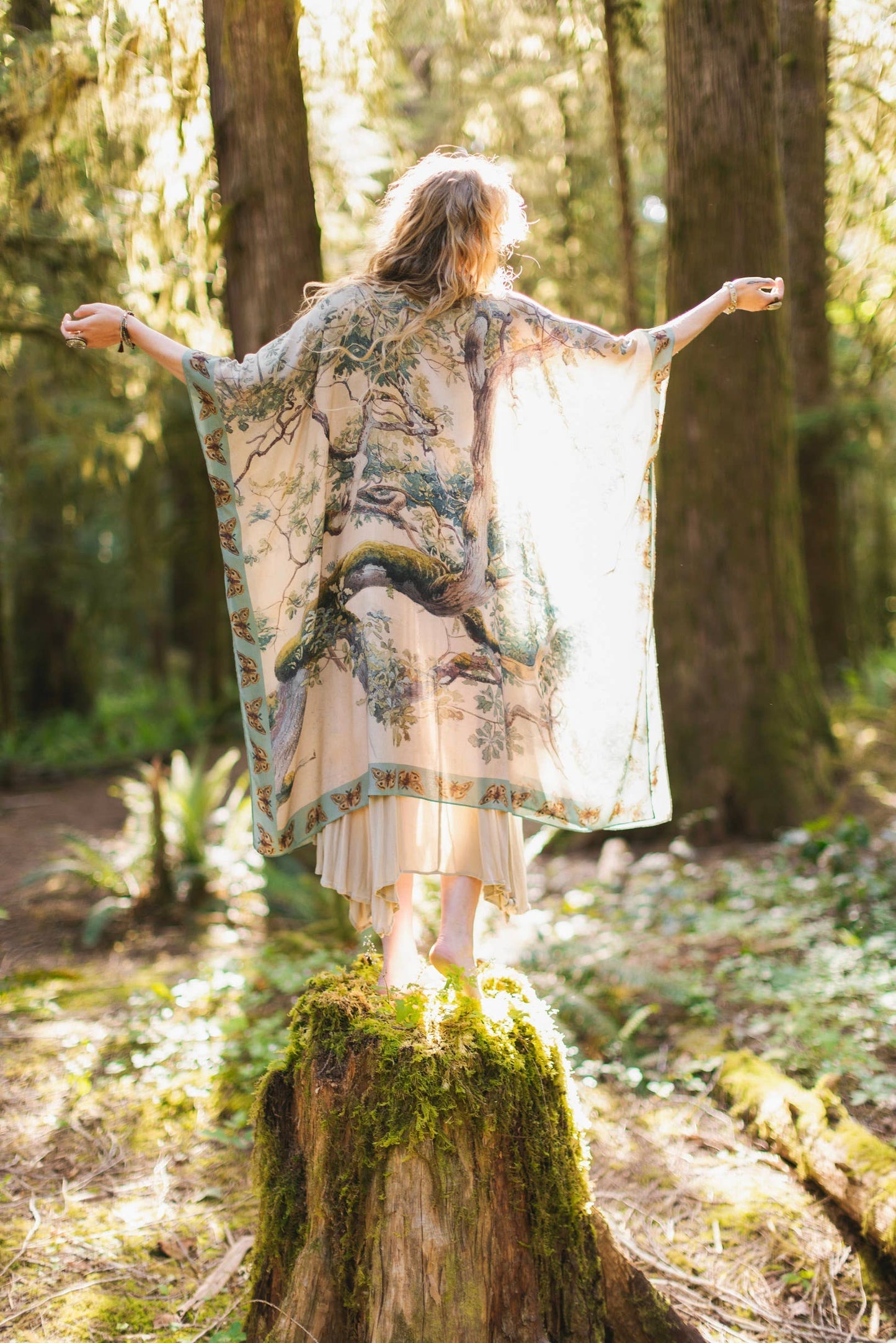 Earth & Sky Kimono w/ Trees