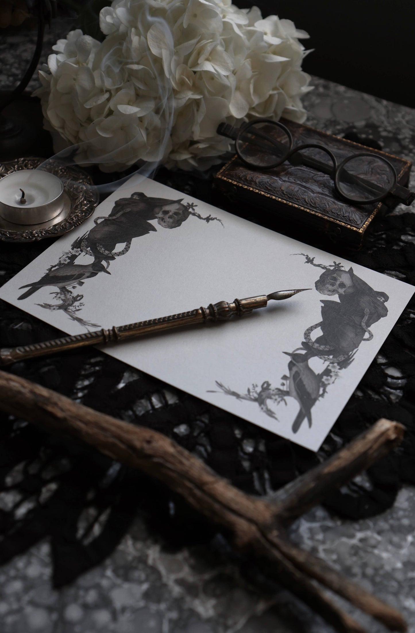 Dark Frame Notecard Set by Open Sea