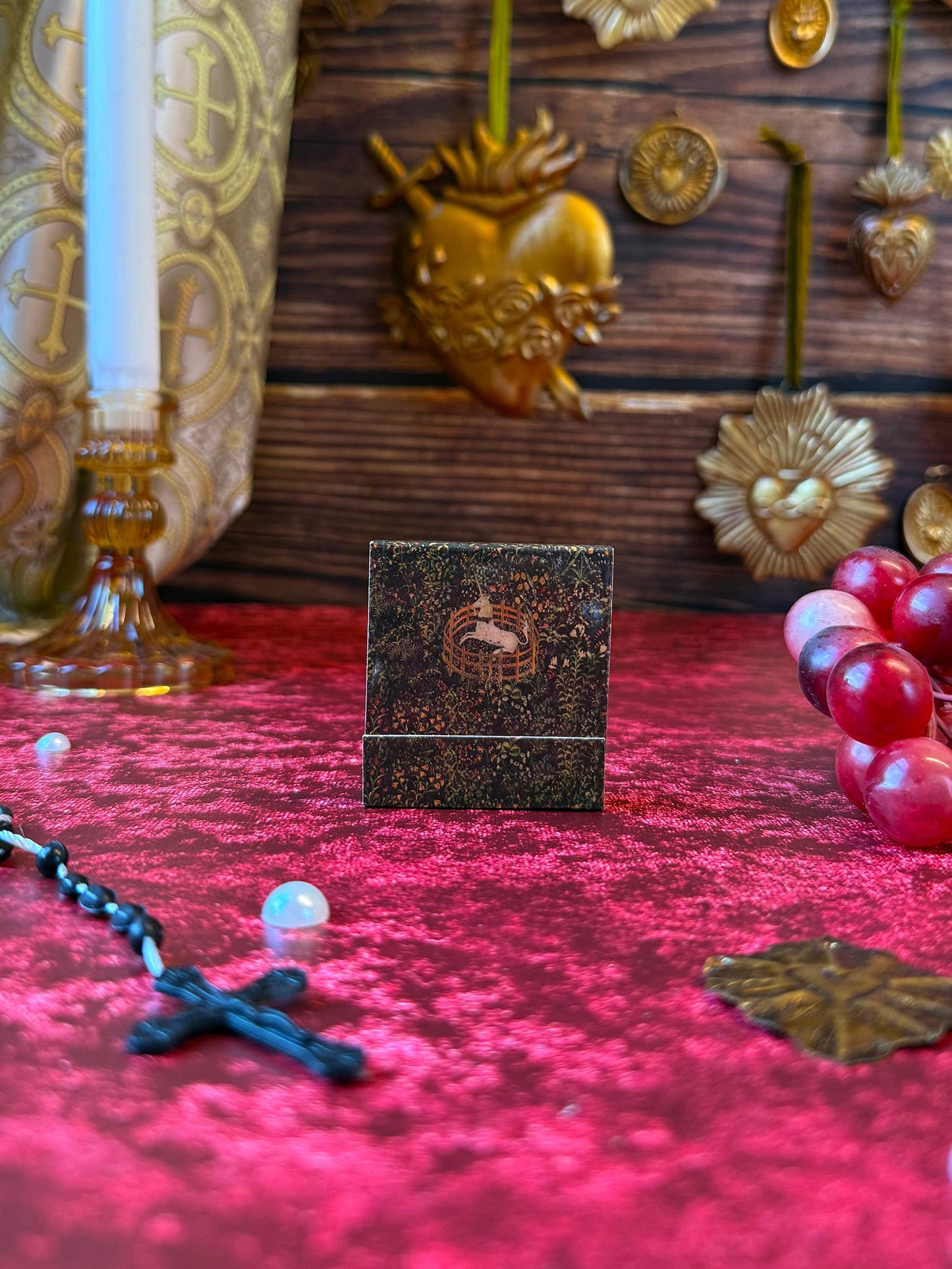 Medieval Unicorn Tapestry Matchbook