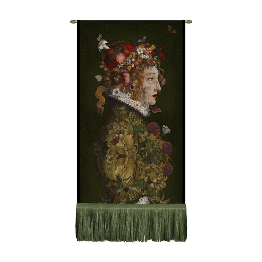 Floral Velvet Banner by Voglio Bene (15x28”)