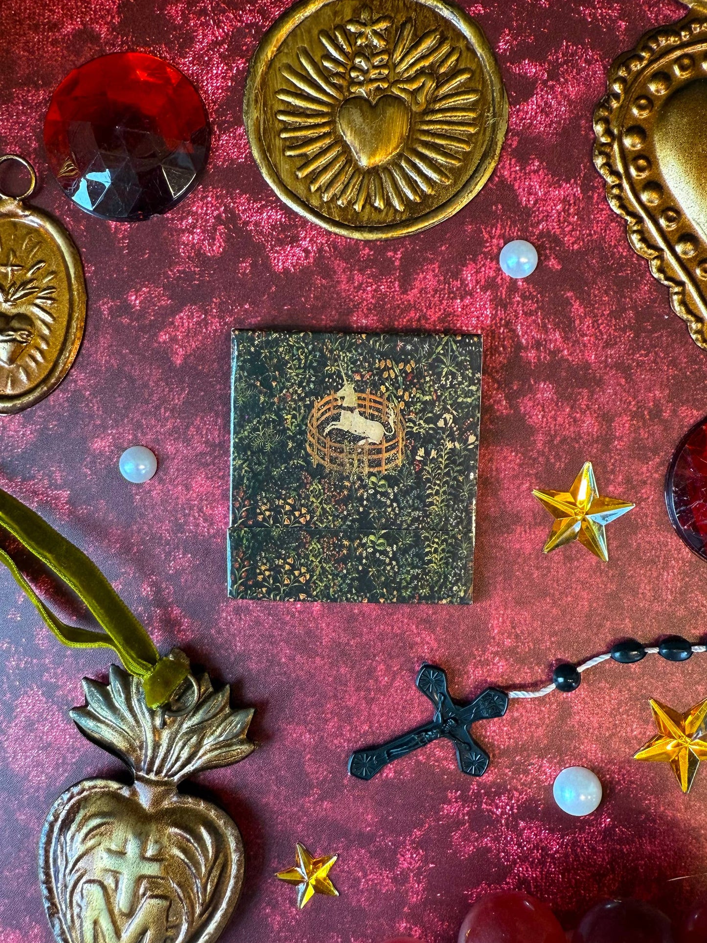 Medieval Unicorn Tapestry Matchbook