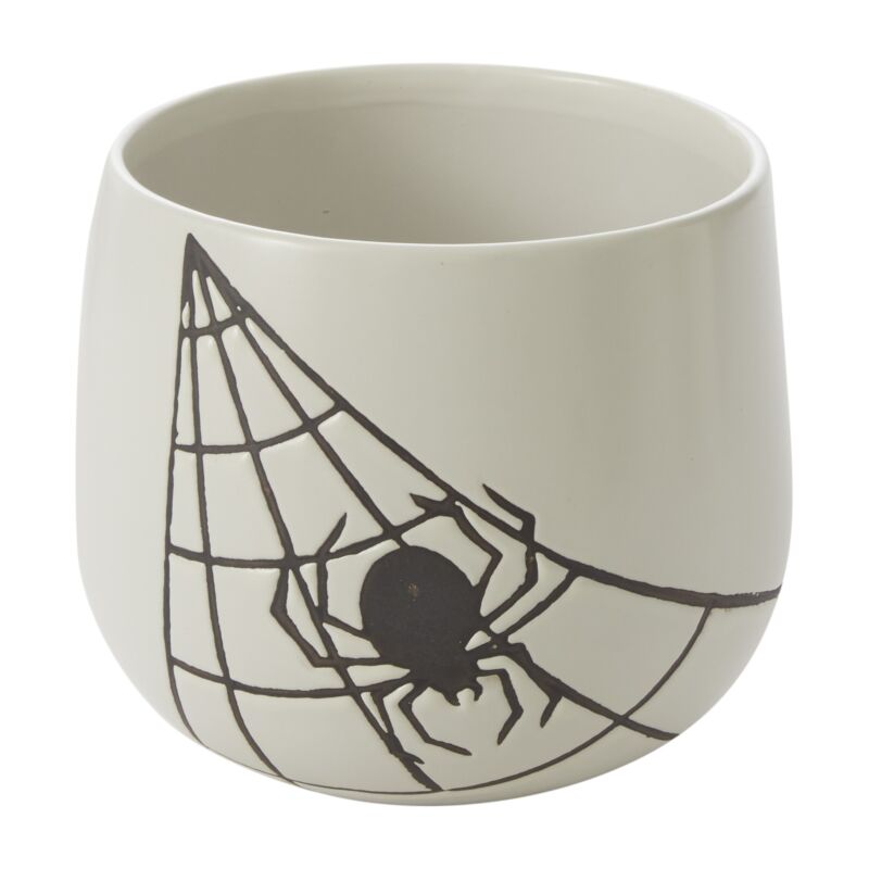 Spider Web Black & White Ceramics - Garden Vase & Pot Collection