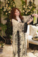 Honey & The Moon Opera Duster Kimono Robe w/ Florals & Bees