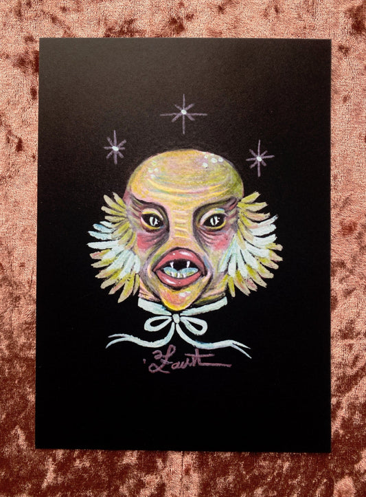 Black Lagoon Creature 5x7 Art Print by Olivia Faust