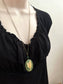 Green Lily Of The Valley Cameo Necklace