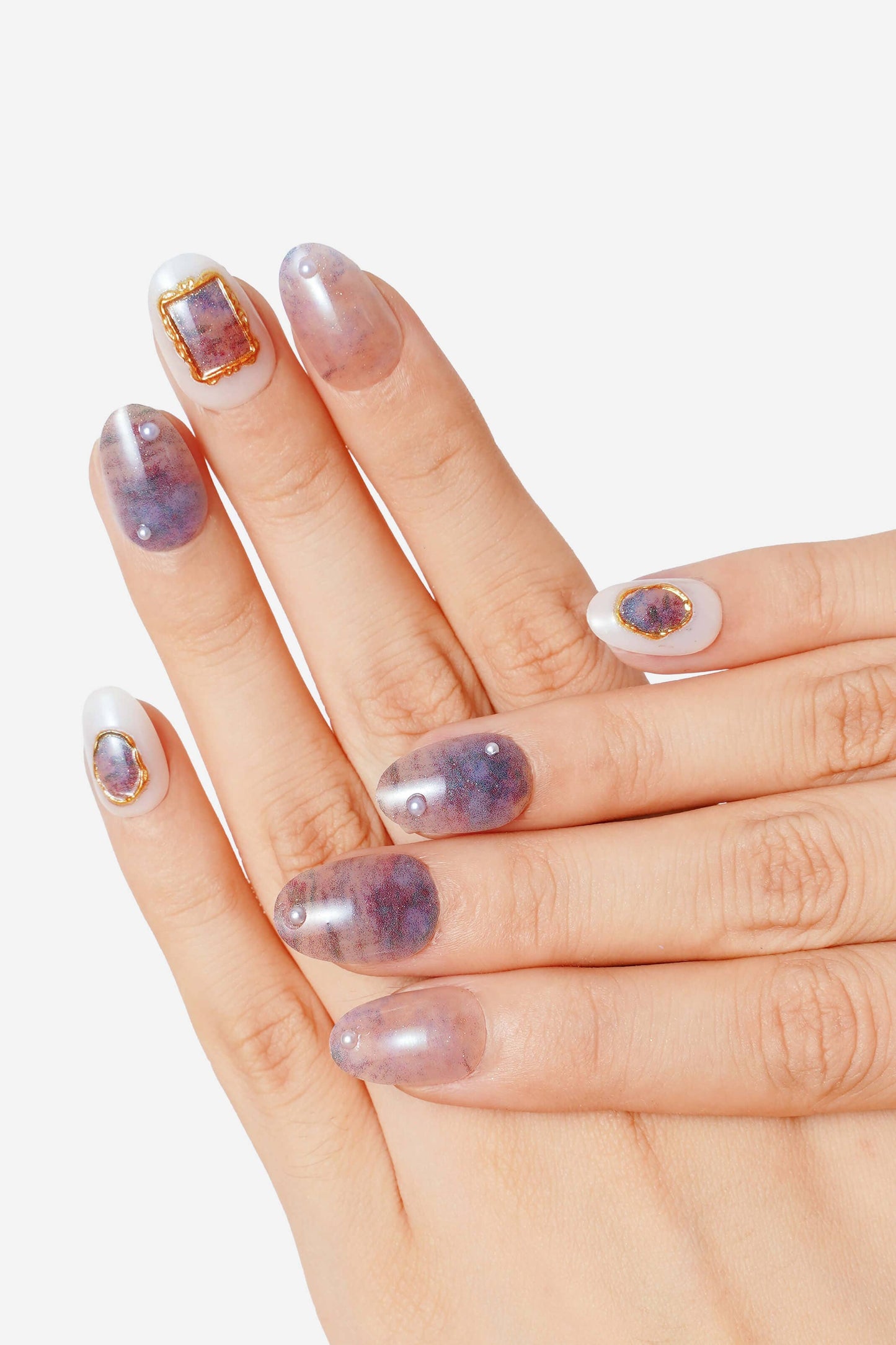 CLAUDE MONET WATER LILIES - SHORT OVAL PRESS-ON NAILS
