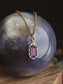 Maiden Shield Hex Brass Necklace Amethyst by Acid Queen