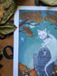 Ghost Cat 5x7 Art Print by Olivia Faust