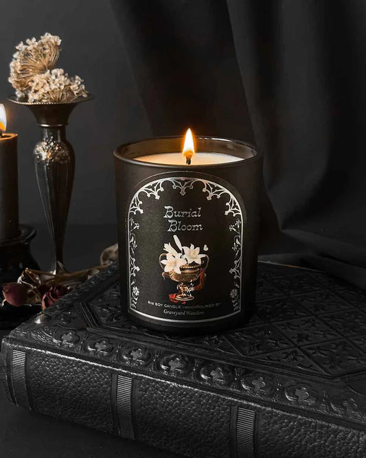 Burial Bloom ~55 Hour Candle by Graveyard Wanders