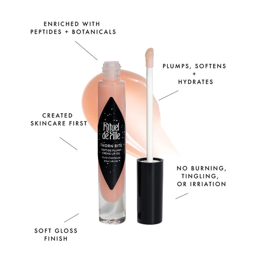 Thorn Bite Peptide Plump Crème Lip Oil: Rose Dew