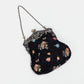 Bouquets Black Chatelaine Purse Large