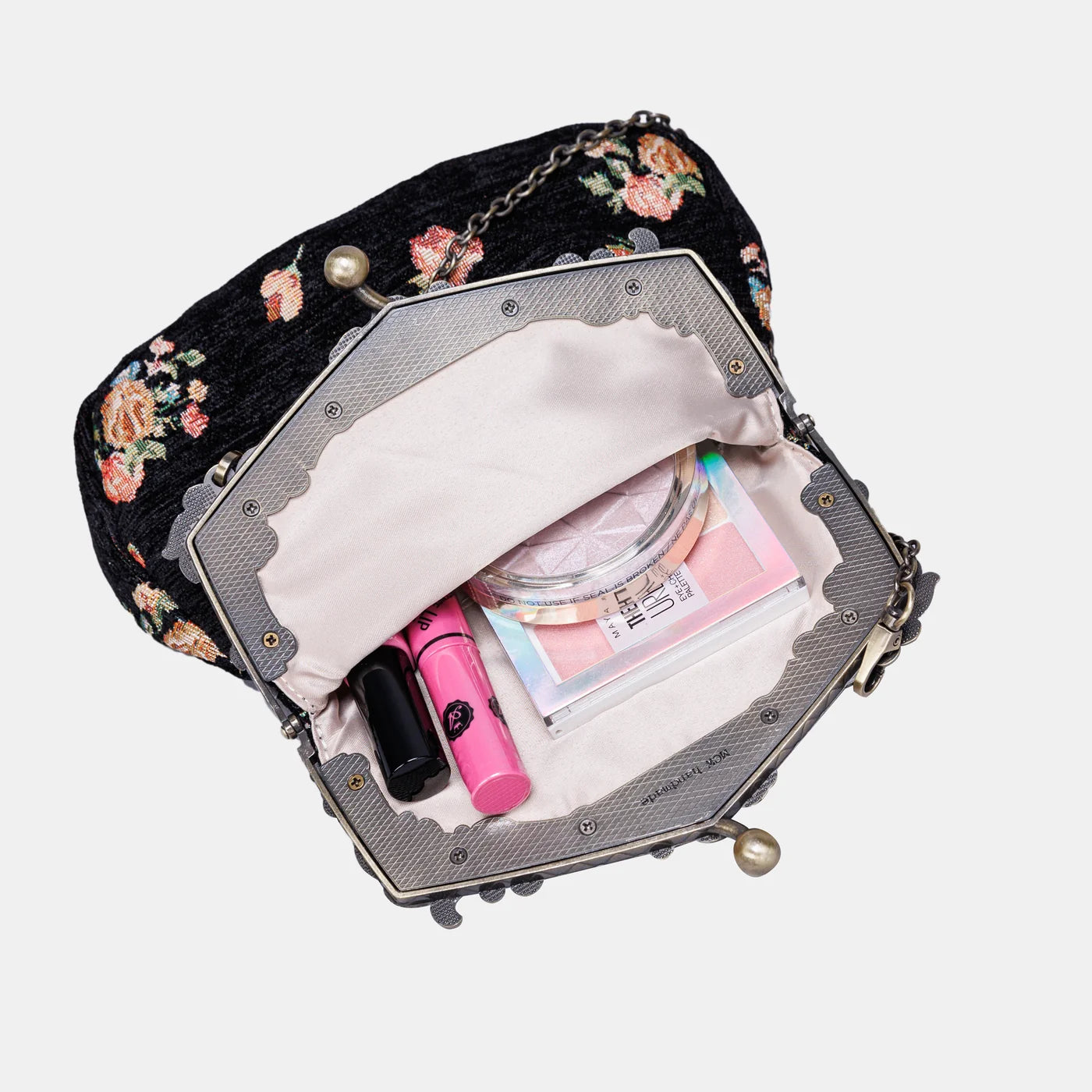 Bouquets Black Chatelaine Purse Large