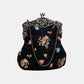Bouquets Black Chatelaine Purse Large
