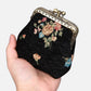 Bouquets Black Double Kiss Clasp Coin Purse