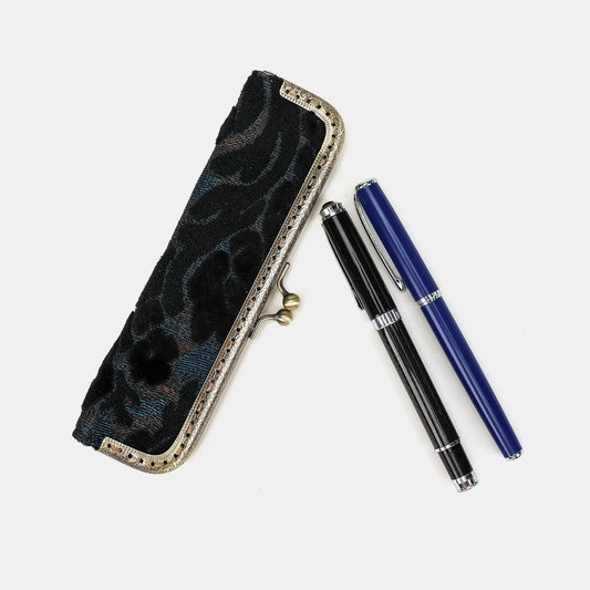 Burnout Velvet Black Duo Pen Case