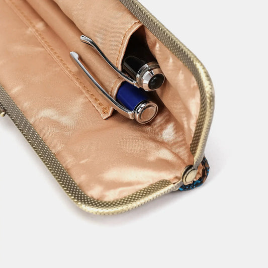 Burnout Velvet Black Duo Pen Case