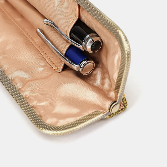 Burnout Velvet Fern Green Duo Pen Case