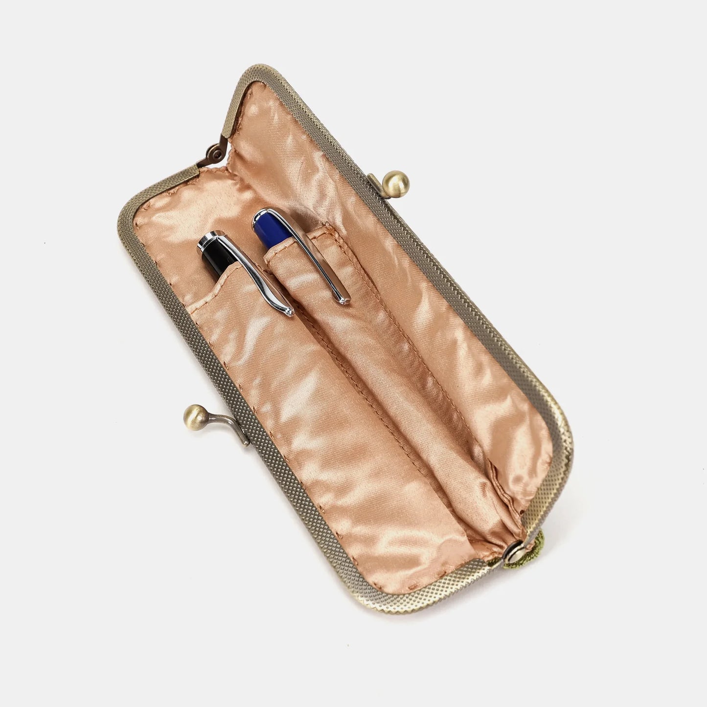 Burnout Velvet Fern Green Duo Pen Case