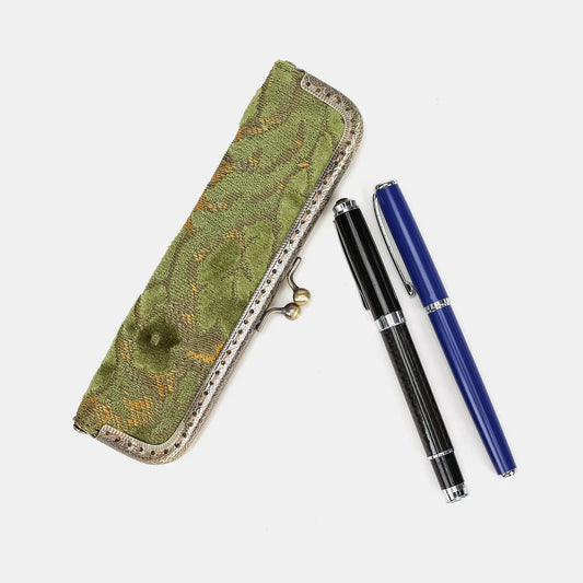 Burnout Velvet Fern Green Duo Pen Case