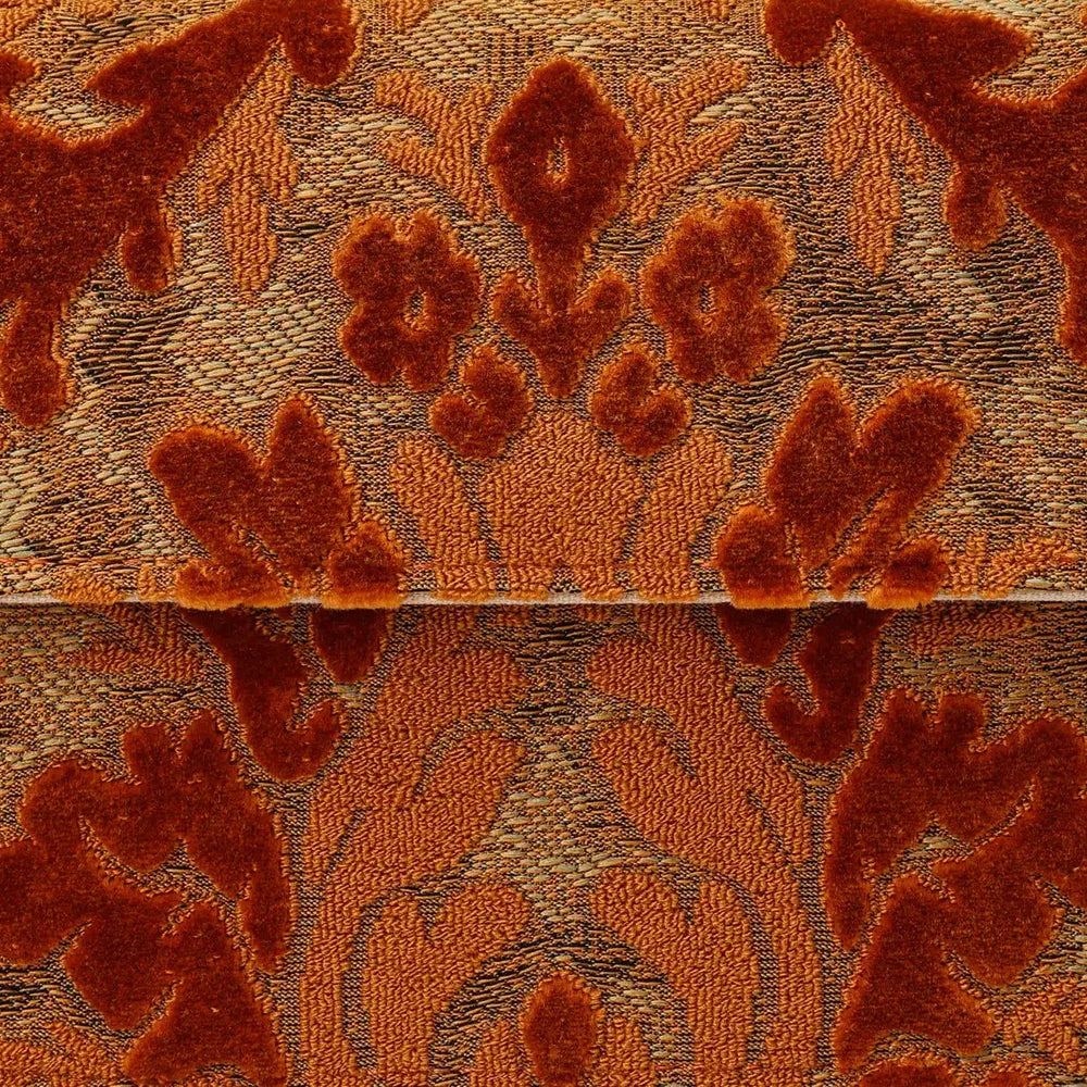Burnout Velvet Orange Flap Crossbody Bag