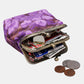 Burnout Velvet Purple Double Kiss Clasp Coin Purse