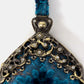 Burnout Velvet Revival Aqua Chatelaine Purse Wristlet Bag
