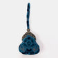 Burnout Velvet Revival Aqua Chatelaine Purse Wristlet Bag